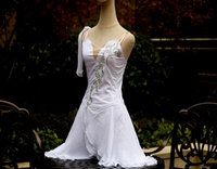 Nouveaux costumes de danse blancs pour femmes Lyrical Hook & Eye Design jupe en mousseline de soie robe de danse pour les filles. Jupe lyrique -- 52