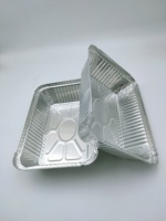 Barquettes rectangulaires en aluminium avec couvercles en papier ou en PET pour plats à emporter, emballage alimentaire chaud et froid pour restaurants