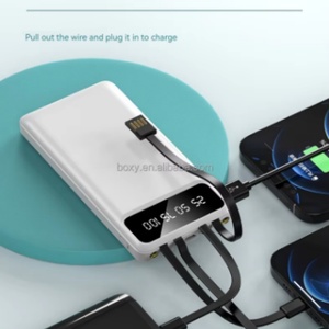 Batterie externe 4-en-1 5000/10000mAh, chargeur tout-en-un avec câbles intégrés et double ports |   Batterie portable pour téléphones - Product Image 4