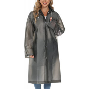 Capa de Chuva Longa para Viagem em EVA Reutilizável e Espessa, Impermeável para Homens e Mulheres, Poncho Transparente para Caminhada - Product Image 4