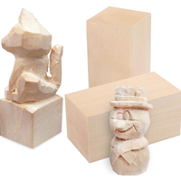 Blocs de bois de pin carrés modernes non finis et blanchis pour débutants, usage domestique, fournitures d'art DIY de Noël