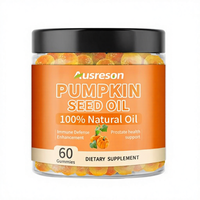 Huile de graines de citrouille végétalienne OEM 4000mg Gummies Gummies pour la croissance des cheveux Complément alimentaire pour la santé de la peau Soutien immunitaire Gummies à l'huile de graines de citrouille