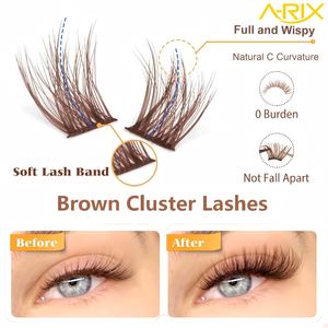 ชุดต่อขนตา A-RIX สีน้ำตาล วัสดุ PBT กันน้ำ ใช้ซ้ำได้ คุณภาพระดับมืออาชีพ 30 ช่อ พร้อมแผนผังการปรับความยาว - Product Image 3