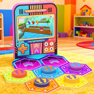 互动跳跃健身游戏系统 运动传感器 LED 地板设备解决方案，适用于室内活动区 - Product Image 1