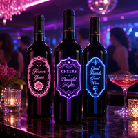 Autocollant LED pour bouteille de vin, personnalisé avec logo, pour présentation de boissons haut de gamme, OEM ODM Longstargift