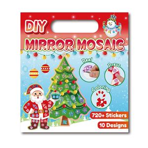 Autocollants mosaïques pour enfants, jouets faits main, bricolage, autocollants miroir brillants à colorier, autocollants de vacances - Product Image 5