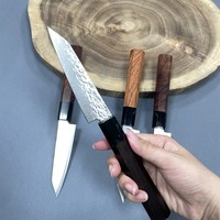 Pisau Dapur Baja Damaskus Gagang Kayu Kustom Grosir untuk Mengupas, Memotong, dan Mengiris