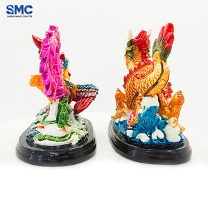 Sculpture 3D en résine artistique personnalisée SMC OEM, <span class=keywords><strong>dragon</strong></span> et phénix, style chinois, statue de couple, cadeau de Noël, cadeau de mariage, décoration de la maison - Product Image 5