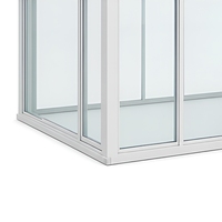 Véranda panoramique série 120 en alliage aluminium-magnésium avec double vitrage, abri de jardin pour villa