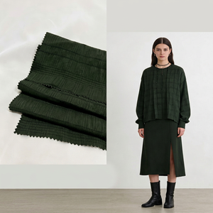 Tissu en maille à ressorts haute densité, durable, froissé, léger, en polyester/spandex, respirant, pour rideaux, vente en gros - Product Image 1