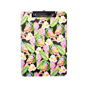 Porte-documents en plastique imprimé en couleur, transparent, avec clip profilé, format A4 standard transparent - Product Image 3