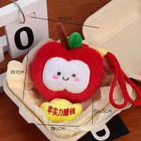 Porte-clés en peluche créatif en forme de fruits (Pomme, Mangue, Pamplemousse) pour sac à dos, cadeau, fabriqué en Chine