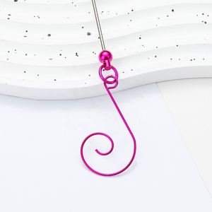 Crochets perlés créatifs pour décorations d'arbre de Noël, crochets métalliques DIY, supports pour ornements festifs, fournitures artisanales pour les fêtes - Product Image 3