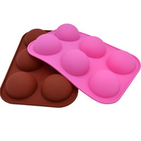 Moule de cuisson en Silicone Semi-sphère 6 trous moyen pour la fabrication de Mousse de dôme de gelée de gâteau de bombe de chocolat chaud