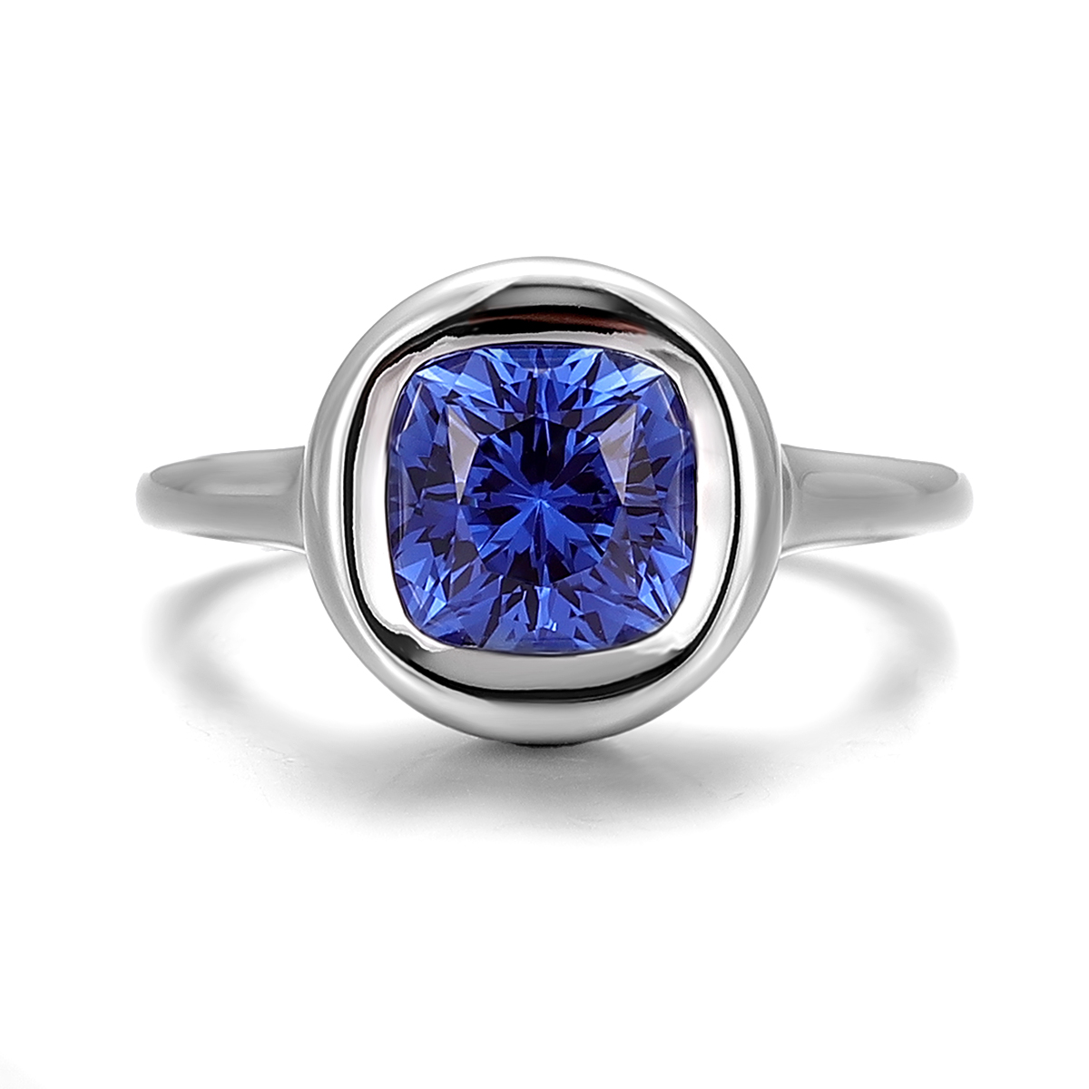 แหวนอัญมณีห้องปฏิบัติการทองคำแท้ 10K