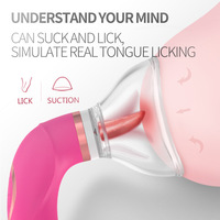 Gelances Stimulateur Clitoridien et Mamelons à Succion, Vibrateur Point G Effet Lèche-Lèvres, Jouet Sexuel pour Femme, Produit Adulte