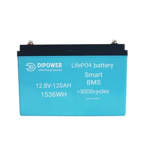 गरम गहरे चक्र 12V 12.8V 120Ah LiFePO4 बैटरी लिथियम बैटरी पैक एबीएस नौका बिजली नाव समुद्री आर. वी. भंडारण बैटरी पैक