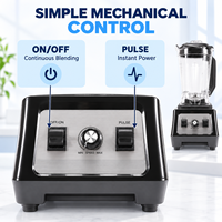 Blender professionnel de qualité supérieure, grande capacité de 3 L, avec 6 lames en SUS304 pour jus et milkshakes