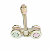Chariot à tige filetée en acier galvanisé W80 avec roue suspendue de 7 mm pour rail de porte coulissante industrielle robuste