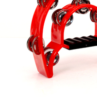 Wholesale Best Price 8 Inch 22CM Double Row Metal Jingles Held Percussion Tambourines Musical Instrument