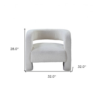 HMS 32 \ "di lusso bianco Sherpa barilotto sedia a ciuffo poltrona reclinabile per casa ufficio soggiorno sala da pranzo mobili moderni - Product Image 6