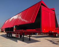 Semi-remorque fourgon fermé en acier Chitu durable à 3 essieux avec porte latérale pour le transport de marchandises sèches sur le marché africain, capacité de charge de 70000 kg