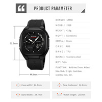 Montre analogique-numérique de sport camouflage ovale de luxe pour homme SKMEI 2328, résistante à l'eau 5 BAR, vert armée, pour l'extérieur