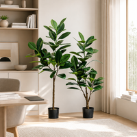 Élégant bonsaï artificiel en forme de feuille de magnolia pour la décoration intérieure et extérieure de salon, hall d'hôtel, café, mariage, magasin de détail