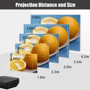 最新のプロジェクターA4300Airは1080PフルHDLCDLEDホームミニプロジェクター携帯電話コンピューターwifiワイヤレス同じ画面をサポートします - Product Image 4