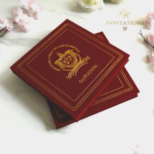 Boîte personnalisée à thème <span class=keywords><strong>vin</strong></span> rouge, carton d'invitation de <span class=keywords><strong>mariage</strong></span> en acrylique avec impression bronzante, carte de remerciement pour affaires, 50 pièces - Product Image 4
