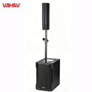 ลำโพงคอลัมน์แบบแอคทีฟ VAMAV Pro Audio EVO10 ขนาด 10 นิ้ว วัสดุไม้, กำลังขับ 500 วัตต์ RMS คลาส D DSP, USB 10 ช่อง, กำลังขับ 500 วัตต์ RMS ใช้คู่กับแอมพลิฟายเออร์คลาส D - Product Image 1