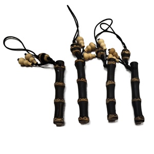 Black Bamboo Material Key Chain with Accessories Personalized Key Chain for Car Household Sundries Product