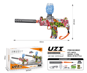 Pistolet à eau électrique Uzi M02C en plastique, jouet à balles d'eau pour enfants, jeux en plein air - Product Image 1