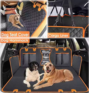 Penutup Kursi Mobil Anjing 6-in-1 Tahan Air untuk Mobil <span class=keywords><strong>SUV</strong></span>, Pelindung Bagasi dengan Motif Hewan untuk Kucing dan Anjing HW - Product Image 5