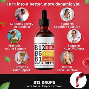 <span class=keywords><strong>Complejo</strong></span> de Vitamina <span class=keywords><strong>B</strong></span> |   Suplemento de B12 5000mcg, B6, B1, Niacina y Folato Sin OMG, Alta Potencia <span class=keywords><strong>para</strong></span> Apoyo Energético y del Estado de Ánimo - Product Image 4