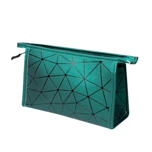 Bolsa de cosméticos con diseño de diamantes, diseño geométrico, impermeable, expandible, para uso diario de las mujeres - Product Image 5