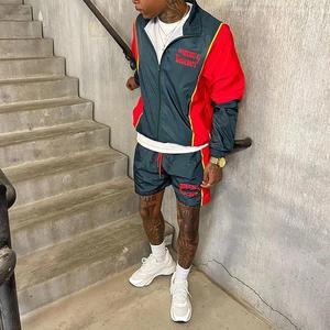 Custom Brand Logo Men Jacket Shorts <strong>Sweat</strong> Suit Summer <strong>Set</strong> Windbreaker Clothing Outfits Shorts <strong>Set</strong> Two Piece Men's Tracksuit <strong>Sets</strong> - Product Image 3