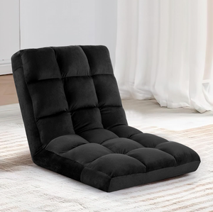 Nouvelle chaise de sol ergonomique sans accoudoirs <span class=keywords><strong>en</strong></span> velours surdimensionnée et pliable avec 6 positions réglables pour le salon et la chambre à coucher - Product Image 3