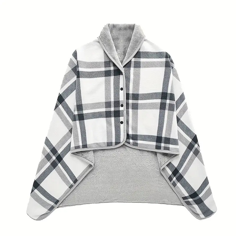 Multi-fMulti-functional Double-layer Thick Flannel Throw Blanket for Casual Office Use, Women's Warm Throw Blanket