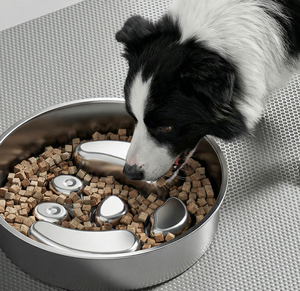 健康なペット用食器 304 201ステンレス鋼製 犬用スローフードボウル 滑り止めベース 犬猫用 - Product Image 6