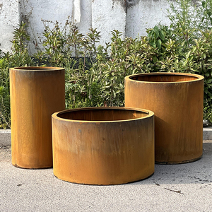Vasi da fiori in acciaio resistente agli agenti atmosferici-<span class=keywords><strong>la</strong></span> fortezza solida per le piante all'aperto - Product Image 1