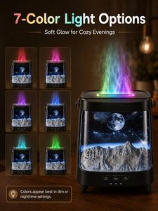 Galaxy Aroma <b>Diffuser</b> Flame Effect Humidifier with Colorful LED Light USB Essential <b>Oil</b> <b>Diffuser</b> - Product Image 1