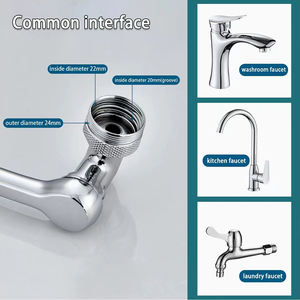 Phổ 1080 cánh tay robot xoay vòi Aerator Brass bồn rửa vòi nước tập tin đính kèm với 2 chế độ cho nhà bếp tắm vòi - Product Image 4