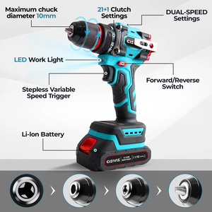 Cacciavite Elettrico a Motore Trapano per Calcestruzzo Cordless a Batteria al Litio <span class=keywords><strong>Brushless</strong></span> <span class=keywords><strong>Professionale</strong></span> - Product Image 6