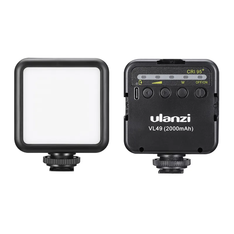 Ulanzi VL49 Soft Bright Built-in Lithium Battery LED Video Light, LED 49 Dimmable Portable Camera Light for Canon Nikon SLR