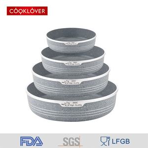 Cooklover personnalisé 4-en-1 <span class=keywords><strong>3D</strong></span> mini moule à gâteau en aluminium à revêtement en céramique rond Design moderne avec fond en métal à induction - Product Image 4