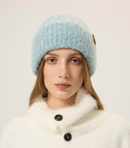 <span class=keywords><strong>Bonnet</strong></span> tricoté à la machine pour <span class=keywords><strong>femme</strong></span>, couleur bleu Islande mélangée, nouvelle collection automne-hiver, <span class=keywords><strong>chaud</strong></span>, protection des oreilles, broderie en laine, grande taille 52-54cm - Product Image 4