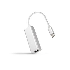 Convertidor USB-C a Ethernet Gigabit, 15 cm, color plata - Conexión rápida y estable para dispositivos USB-C. - Product Image 1