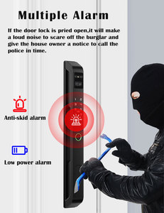 Tuya Wifi App Interphone Vidéo 85 Mortaise Serrure Intelligente Visage Empreinte Digitale En Aluminium Coulissante Porte Battante Serrure Clé Carte <span class=keywords><strong>Code</strong></span> Serrure Numérique - Product Image 6