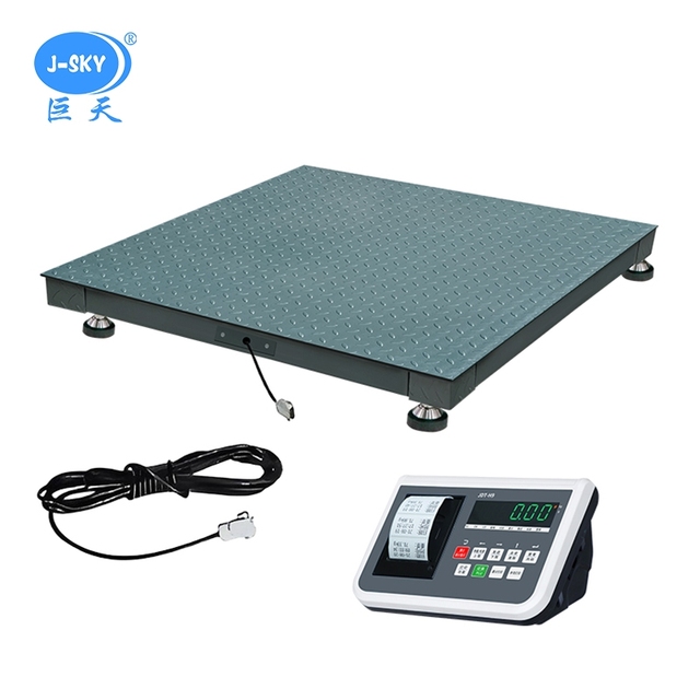 J-sky Portable Movable Electronic 300kg 1-3t Digital Industrial Weighing Platform Floor Scale with LCD Display OEM ODM Supported